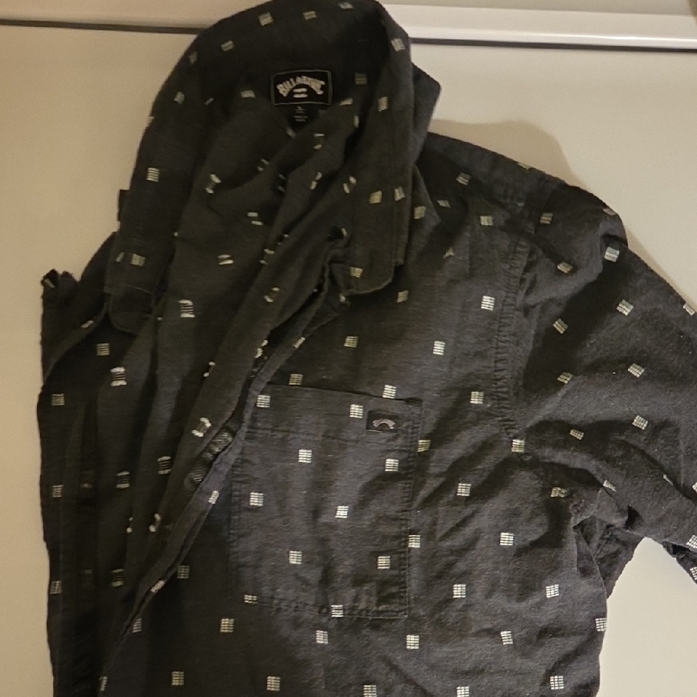 Brixton Men's Charcoal Checkered Shirt Jacket